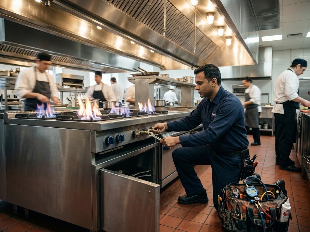 Commercial gas stove repair for restaurants